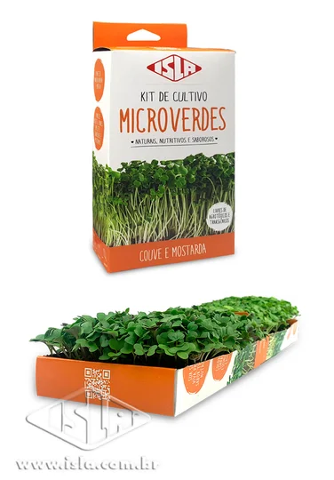 Kit de Cultivo – Microverdes – Couve e Mostarda